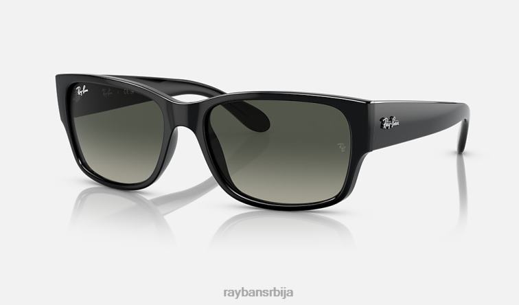 Ray-Ban рб4388 P0HP367 наочаре за сунце полирана црно/сива мушкарци