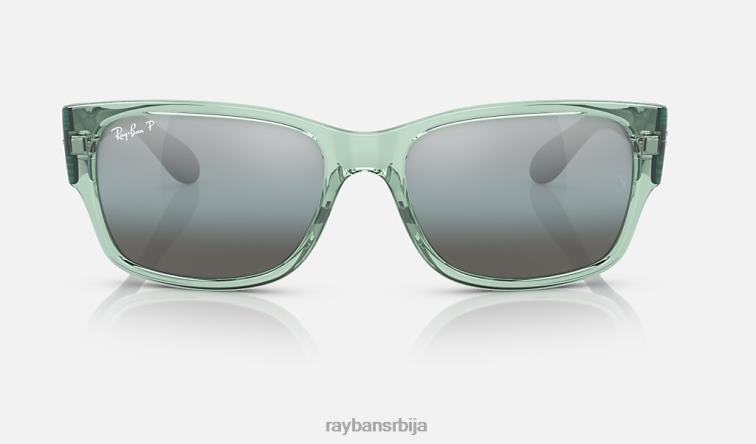 Ray-Ban рб4388 P0HP368 наочаре за сунце полирана провидна зелена/плава мушкарци