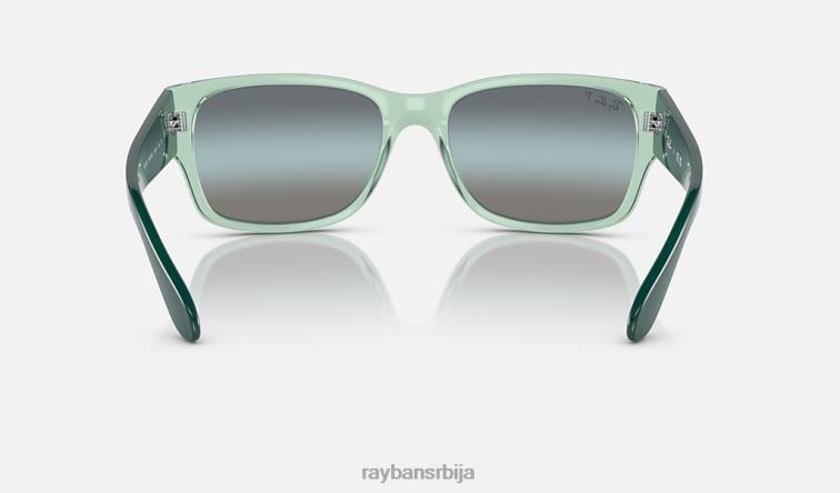 Ray-Ban рб4388 P0HP368 наочаре за сунце полирана провидна зелена/плава мушкарци
