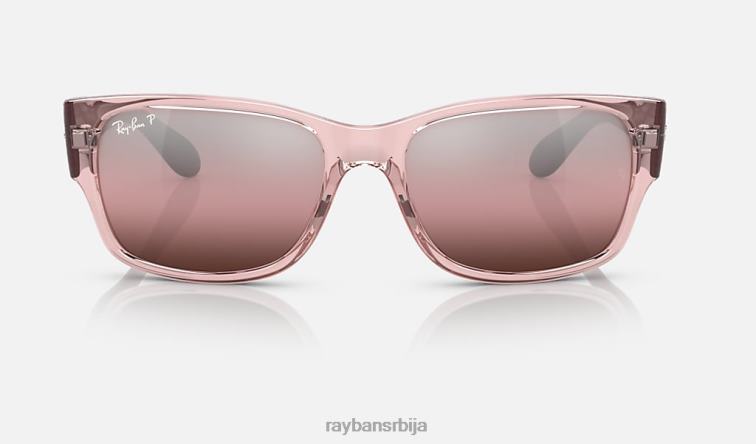 Ray-Ban рб4388 P0HP369 наочаре за сунце полирана провидна розе/црвена мушкарци