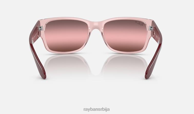 Ray-Ban рб4388 P0HP369 наочаре за сунце полирана провидна розе/црвена мушкарци