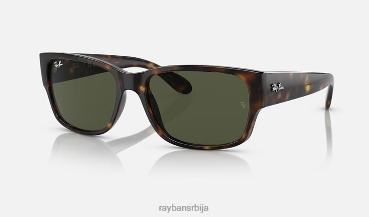 Ray-Ban рб4388 P0HP371 наочаре за сунце углачана хавана/зелена мушкарци