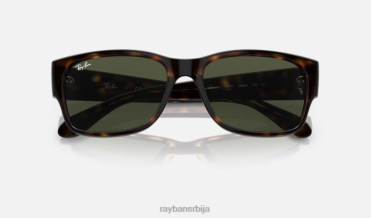 Ray-Ban рб4388 P0HP371 наочаре за сунце углачана хавана/зелена мушкарци