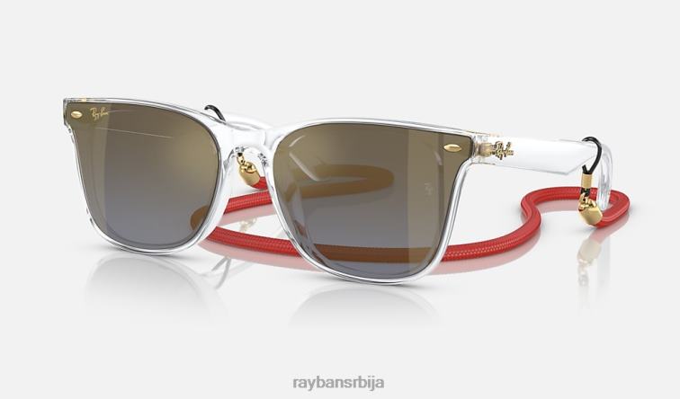 Ray-Ban рб4391д година издања зеца P0HP402 наочаре за сунце полирани транспарентни/плави/златни мушкарци