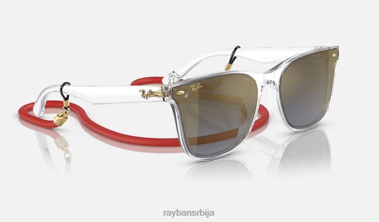 Ray-Ban рб4391д година издања зеца P0HP402 наочаре за сунце полирани транспарентни/плави/златни мушкарци