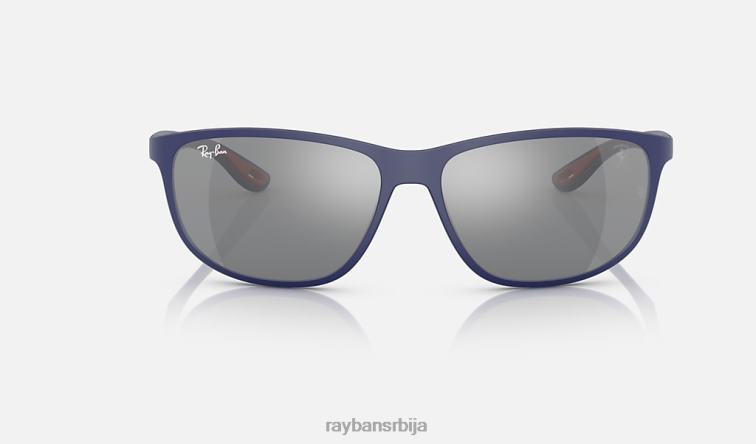Ray-Ban рб4394м сцудериа феррари колекција P0HP1506 наочаре за сунце мат плава/сива мушкарци