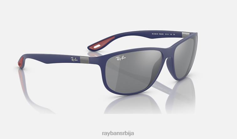 Ray-Ban рб4394м сцудериа феррари колекција P0HP1506 наочаре за сунце мат плава/сива мушкарци