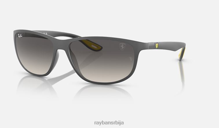Ray-Ban рб4394м сцудериа феррари колекција P0HP1507 наочаре за сунце мат сива/сива мушкарци