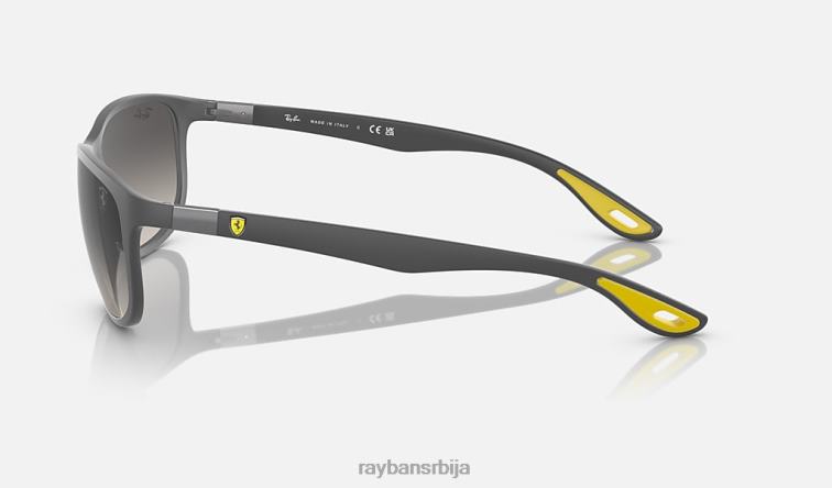 Ray-Ban рб4394м сцудериа феррари колекција P0HP1507 наочаре за сунце мат сива/сива мушкарци