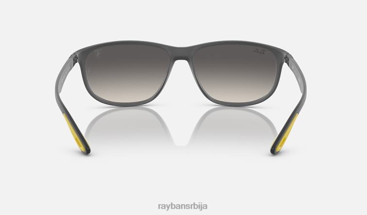 Ray-Ban рб4394м сцудериа феррари колекција P0HP1507 наочаре за сунце мат сива/сива мушкарци
