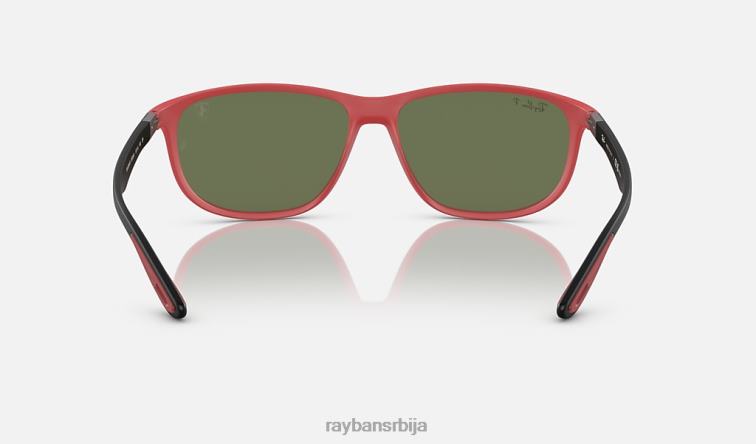 Ray-Ban рб4394м сцудериа феррари колекција P0HP1508 наочаре за сунце мат црвена / зелена / сребрна мушкарци