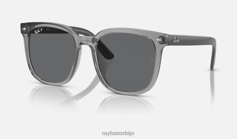 Ray-Ban рб4401д P0HP537 наочаре за сунце полирана провидно сива/тамно сива мушкарци