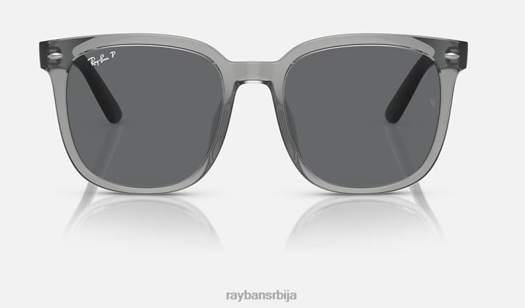 Ray-Ban рб4401д P0HP537 наочаре за сунце полирана провидно сива/тамно сива мушкарци