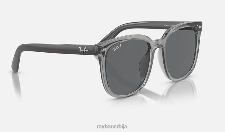 Ray-Ban рб4401д P0HP537 наочаре за сунце полирана провидно сива/тамно сива мушкарци