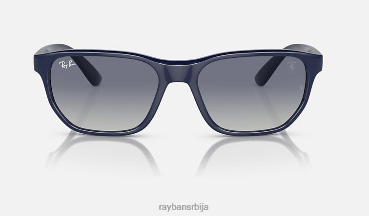 Ray-Ban рб4404м сцудериа феррари колекција P0HP331 наочаре за сунце полирана плава/сива/плава мушкарци