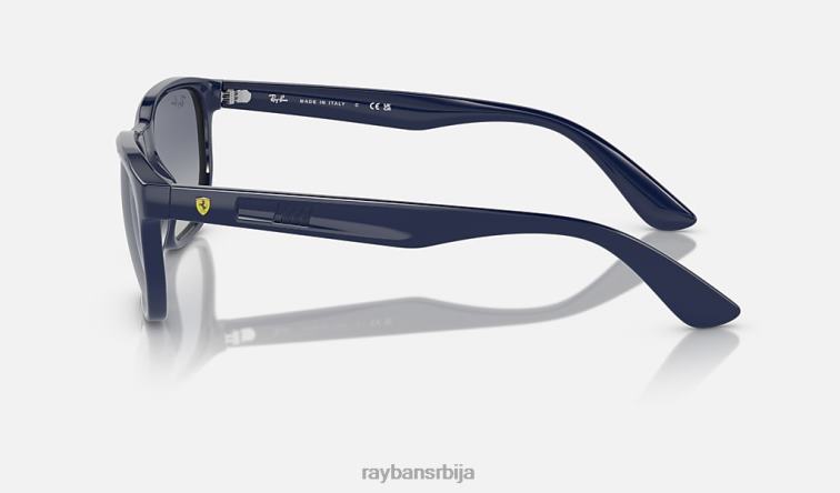 Ray-Ban рб4404м сцудериа феррари колекција P0HP331 наочаре за сунце полирана плава/сива/плава мушкарци