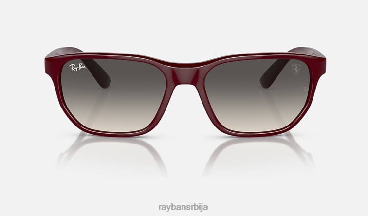 Ray-Ban рб4404м сцудериа феррари колекција P0HP332 наочаре за сунце полирана тамноцрвена/сива мушкарци