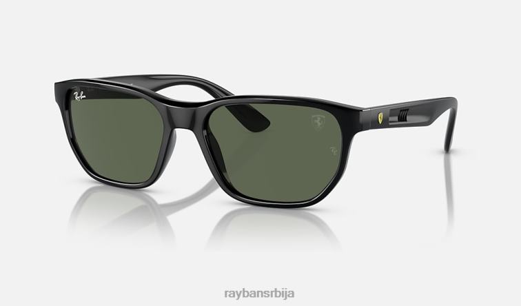 Ray-Ban рб4404м сцудериа феррари колекција P0HP334 наочаре за сунце полирана црна/тамно зелена мушкарци