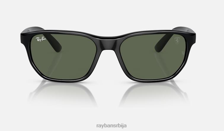 Ray-Ban рб4404м сцудериа феррари колекција P0HP334 наочаре за сунце полирана црна/тамно зелена мушкарци