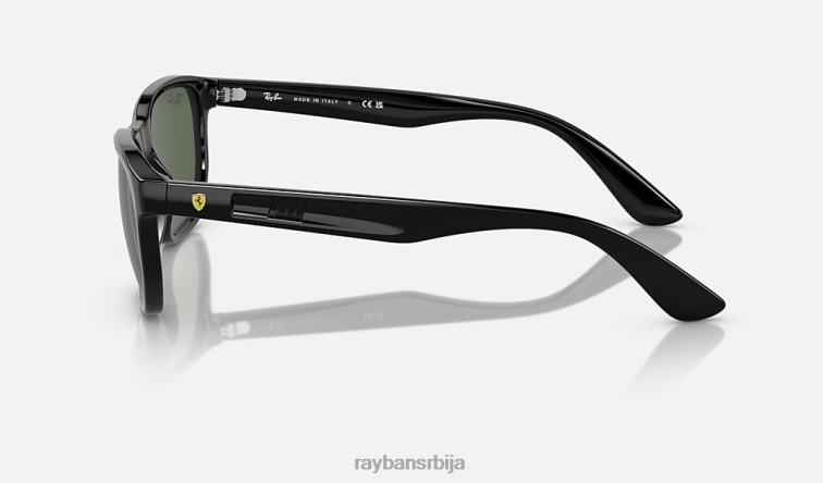 Ray-Ban рб4404м сцудериа феррари колекција P0HP334 наочаре за сунце полирана црна/тамно зелена мушкарци