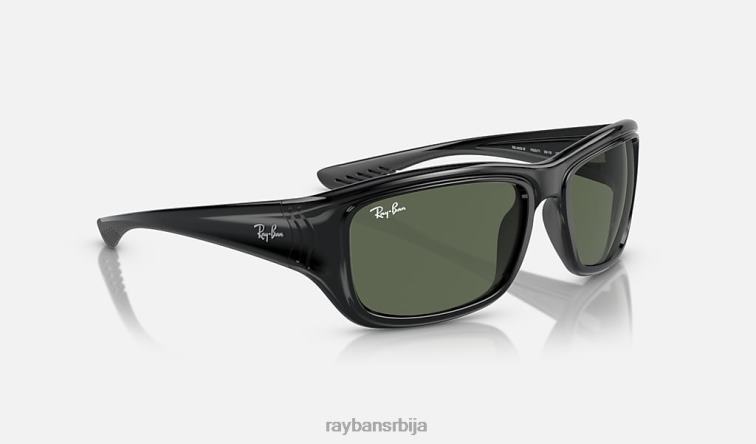 Ray-Ban рб4405м сцудериа феррари колекција P0HP427 наочаре за сунце полирана црна/тамно зелена мушкарци