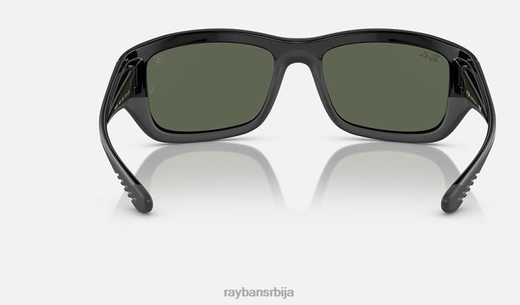 Ray-Ban рб4405м сцудериа феррари колекција P0HP427 наочаре за сунце полирана црна/тамно зелена мушкарци