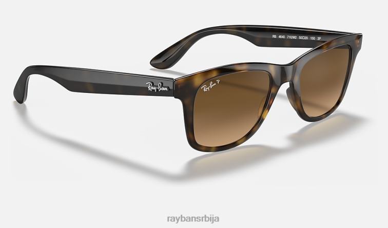 Ray-Ban рб4640 P0HP847 наочаре за сунце полирано светло хавана/браон мушкарци