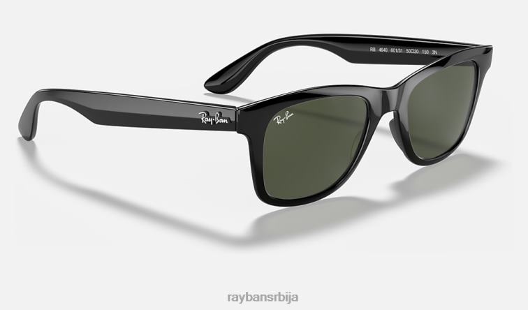 Ray-Ban рб4640 P0HP848 наочаре за сунце полирана црно/зелена мушкарци