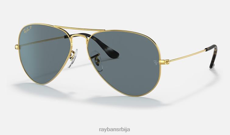 Ray-Ban 4. јул ограничено издање P0HP1478 наочаре за сунце полирано златно/плаво мушкарци