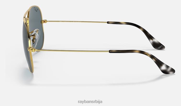 Ray-Ban 4. јул ограничено издање P0HP1478 наочаре за сунце полирано златно/плаво мушкарци
