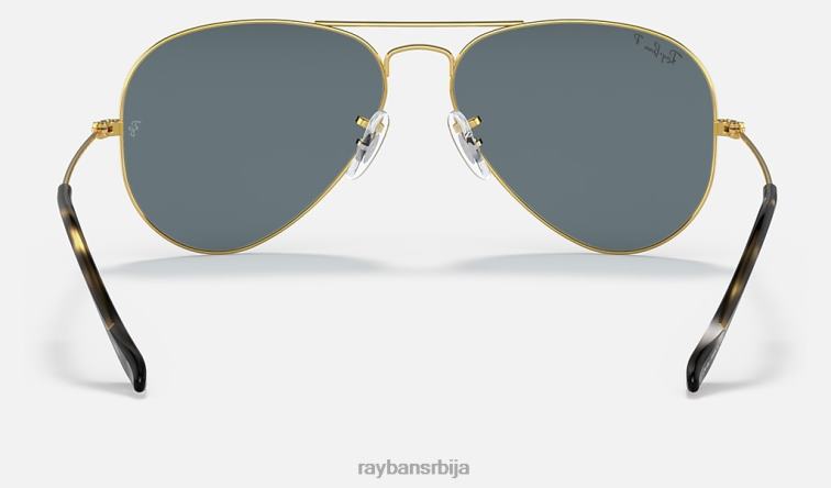 Ray-Ban 4. јул ограничено издање P0HP1478 наочаре за сунце полирано златно/плаво мушкарци