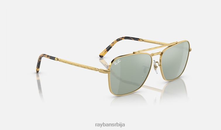 Ray-Ban 4. јул ограничено P0HP1557 наочаре за сунце полирано злато/сребро мушкарци