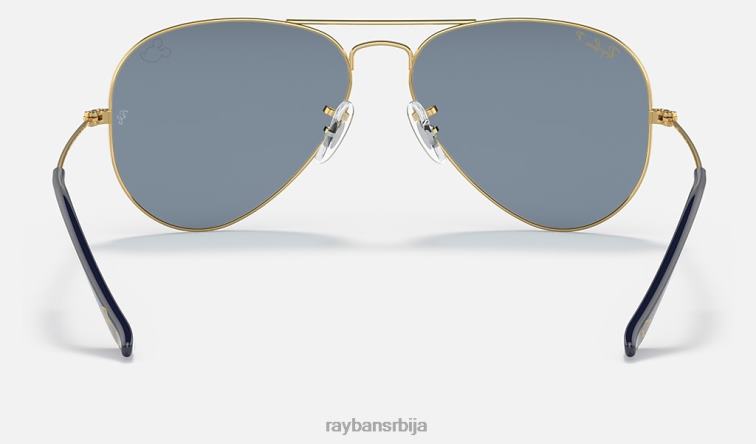 Ray-Ban авиатор мицкеи вдв50 P0HP1357 наочаре за сунце полирано злато/плаво/сребро мушкарци
