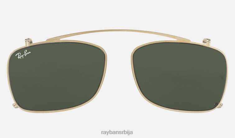Ray-Ban рб5228 цлип-он P0HP2528 наочаре за сунце златно/зелено мушкарци