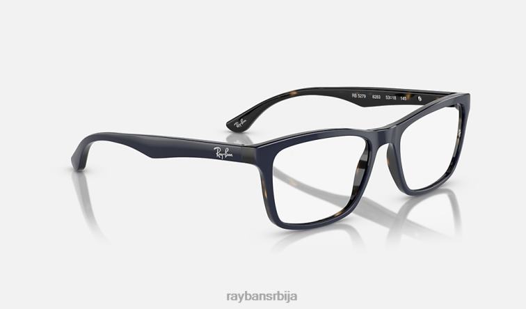 Ray-Ban рб5279 оптицс P0HP1739 наочаре за сунце углачано плаво на Хавани мушкарци