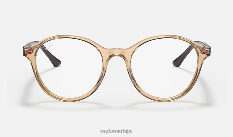 Ray-Ban рб5404м сцудериа феррари колекција P0HP2023 наочаре за сунце углачан провидно браон мушкарци