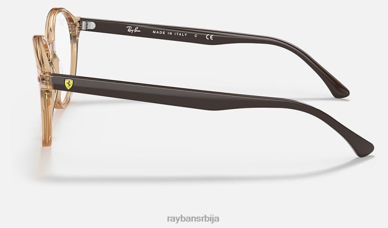 Ray-Ban рб5404м сцудериа феррари колекција P0HP2023 наочаре за сунце углачан провидно браон мушкарци