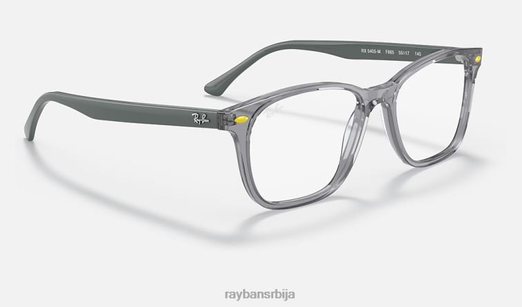 Ray-Ban рб5405м сцудериа феррари колекција P0HP1938 наочаре за сунце углачана провидно сива мушкарци