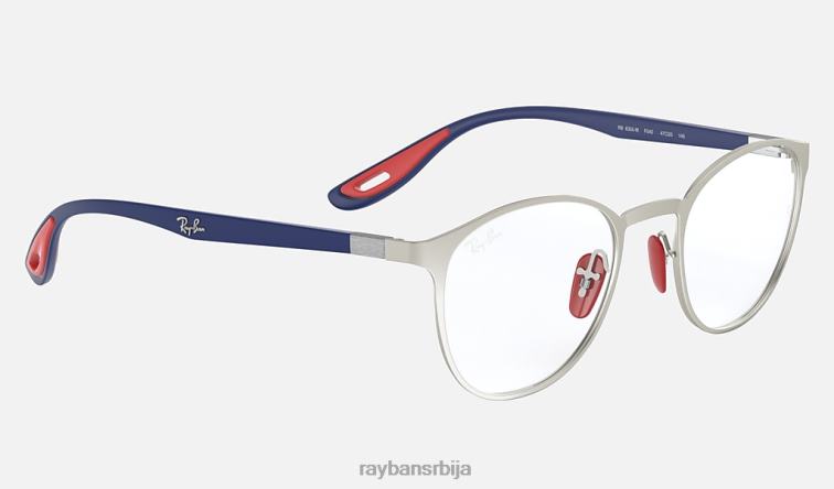 Ray-Ban рб6355м сцудериа феррари колекција P0HP2343 наочаре за сунце мат сребро мушкарци