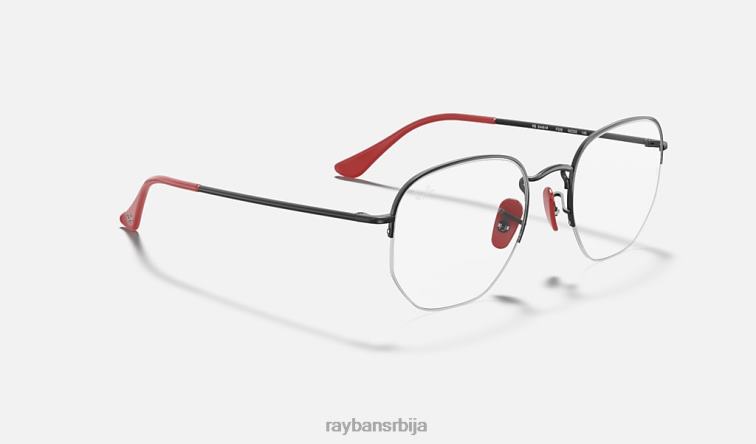 Ray-Ban рб6448м сцудериа феррари колекција P0HP2390 наочаре за сунце углачана црна мушкарци