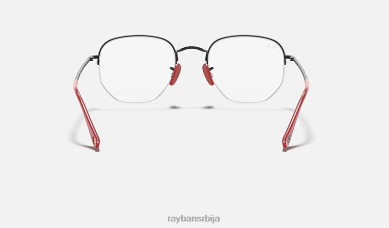 Ray-Ban рб6448м сцудериа феррари колекција P0HP2390 наочаре за сунце углачана црна мушкарци