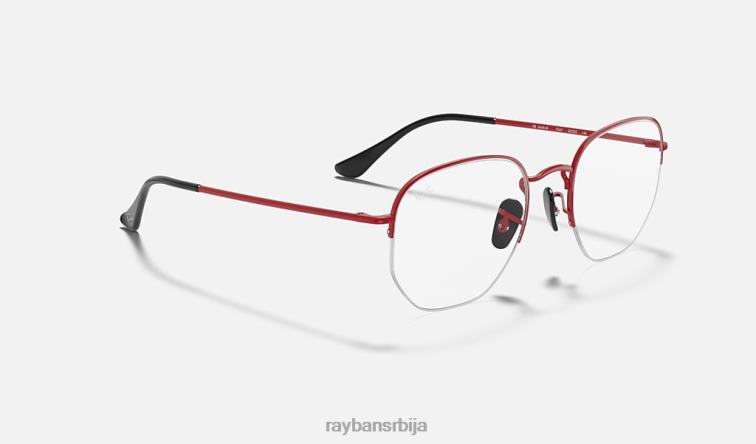 Ray-Ban рб6448м сцудериа феррари колекција P0HP2391 наочаре за сунце углачано црвено мушкарци