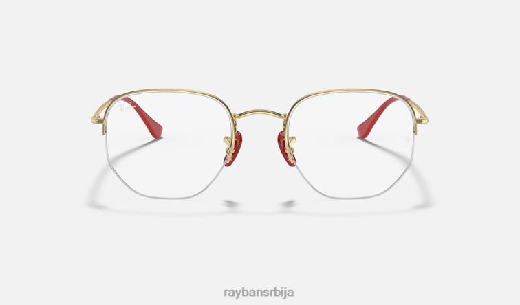 Ray-Ban рб6448м сцудериа феррари колекција P0HP2392 наочаре за сунце углачано злато мушкарци