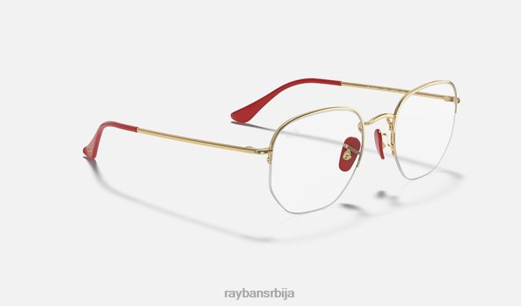 Ray-Ban рб6448м сцудериа феррари колекција P0HP2392 наочаре за сунце углачано злато мушкарци