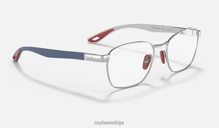 Ray-Ban рб6480м сцудериа феррари колекција P0HP2027 наочаре за сунце углачано сребро мушкарци