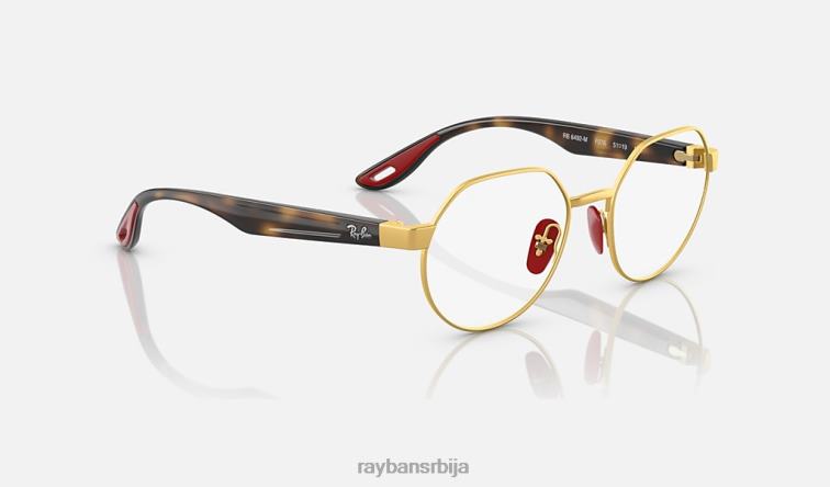 Ray-Ban рб6492м оптика сцудериа феррари колекција P0HP2206 наочаре за сунце углачано злато мушкарци