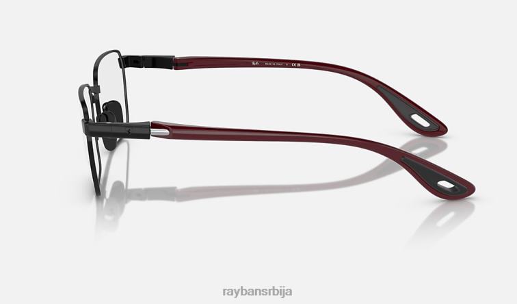 Ray-Ban рб6507м оптика сцудериа феррари колекција P0HP2037 наочаре за сунце углачана црна мушкарци