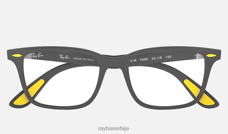 Ray-Ban рб7144м сцудериа феррари колекција P0HP2381 наочаре за сунце мат сива мушкарци