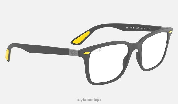 Ray-Ban рб7144м сцудериа феррари колекција P0HP2381 наочаре за сунце мат сива мушкарци