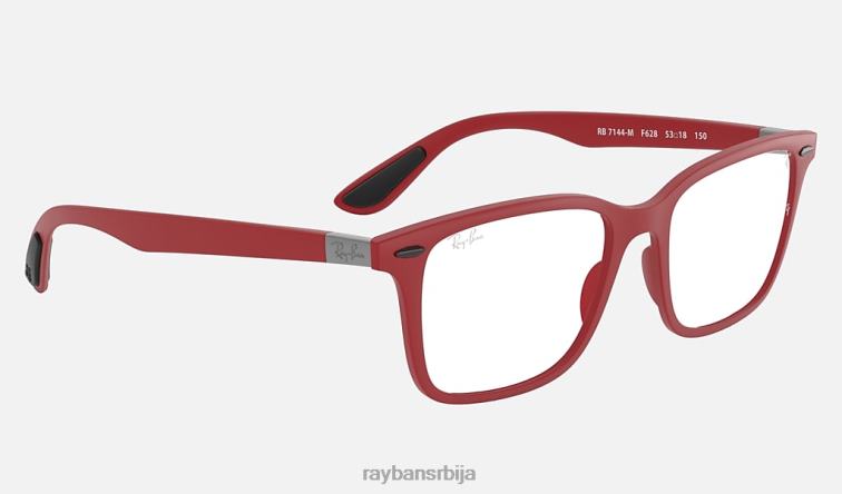 Ray-Ban рб7144м сцудериа феррари колекција P0HP2382 наочаре за сунце мат црвена мушкарци